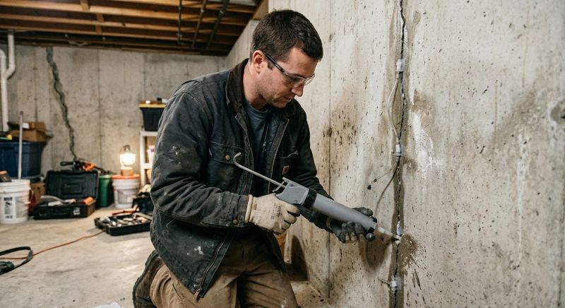 Basement Crack Repair in East Hartford, CT