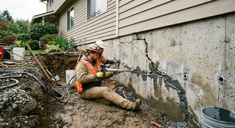 Basement Crack Repair in East Hartford, CT