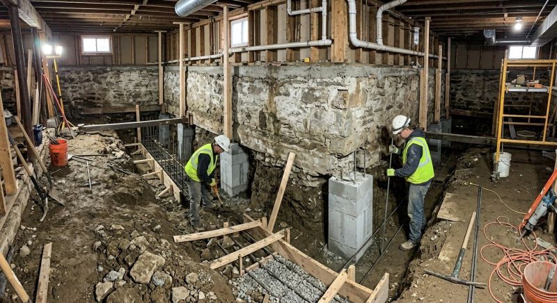 Basement Underpinning in East Hartford, CT