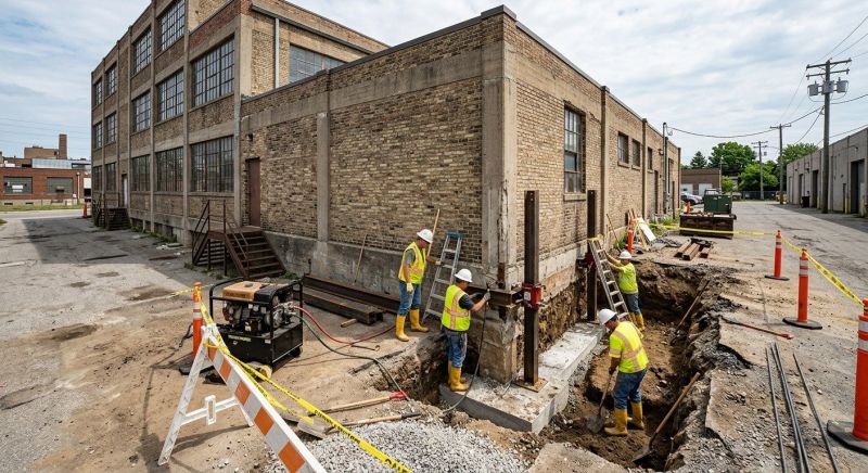 Building Foundation Repair in Windsor Locks, CT