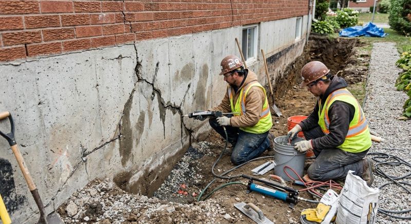 Cracked Foundation Repair in North Granby, CT