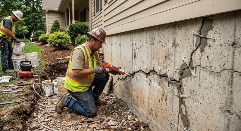 Cracked Foundation Repair in Windsor Locks, CT