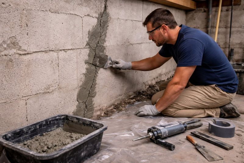 Foundation Crack Repair in Southington, CT