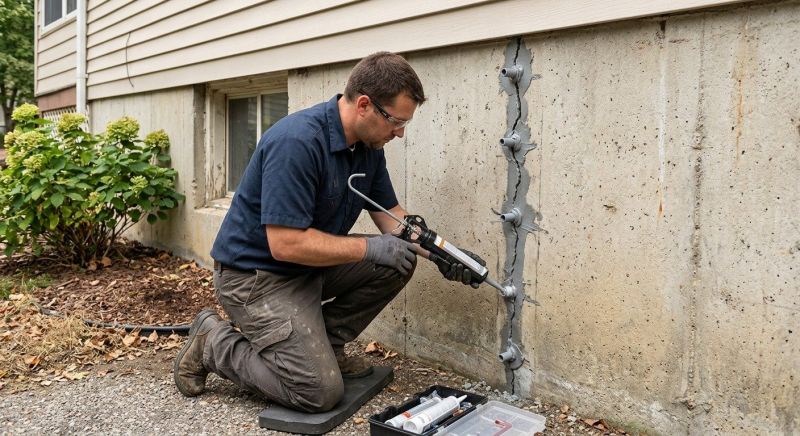 Foundation Crack Sealing in East Hartford, CT