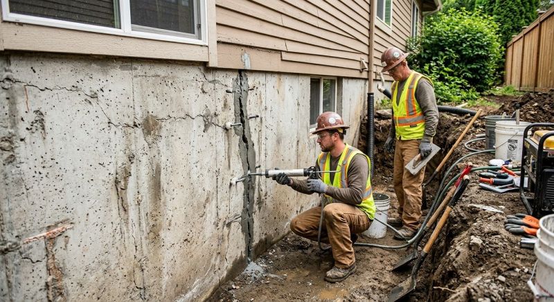 Foundation Crack Sealing in East Hartford, CT
