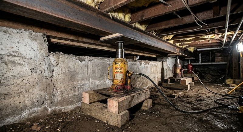 Foundation Jacking in Glastonbury, CT