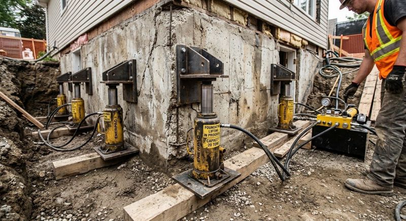 Foundation Jacking in North Canton, CT