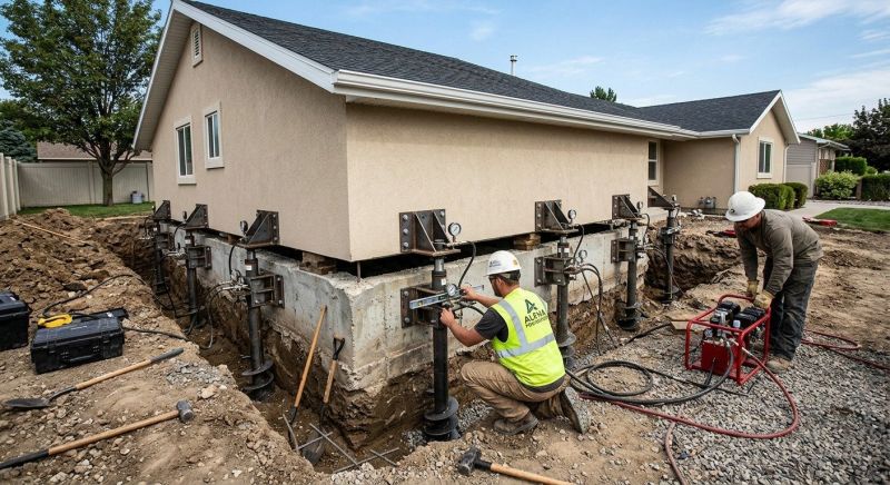 Foundation Pier Leveling in East Hartford, CT