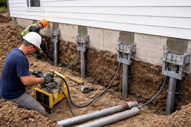 Helical Piers Installation in East Hartford, CT