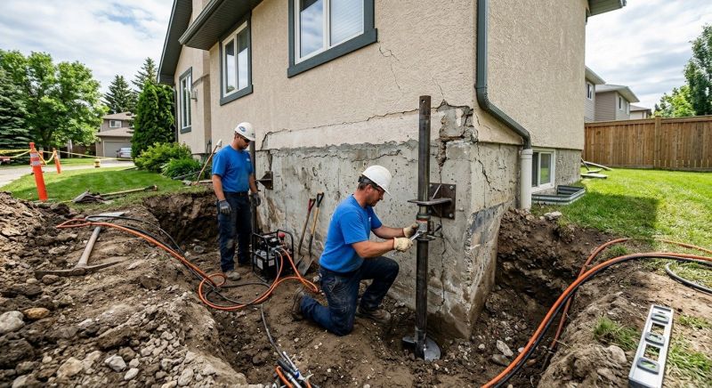 Helical Piers Installation in East Hartford, CT