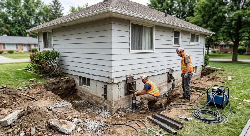 House Foundation Repair in Suffield, CT