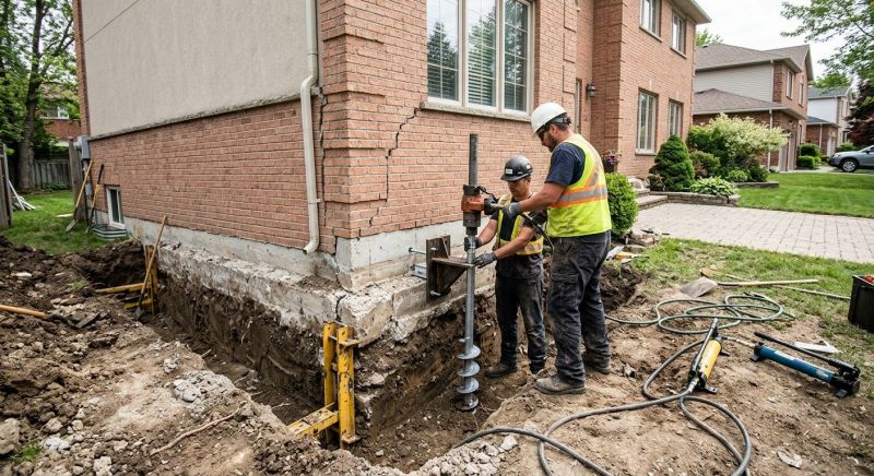 Sinking Foundation Repair in Bloomfield, CT