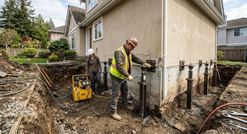 Sinking Foundation Repair in East Haddam, CT