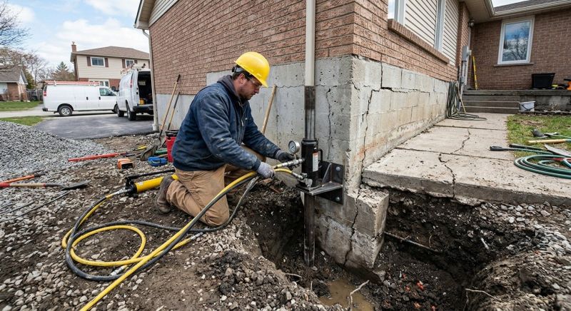 Sinking Foundation Repair in Somers, CT