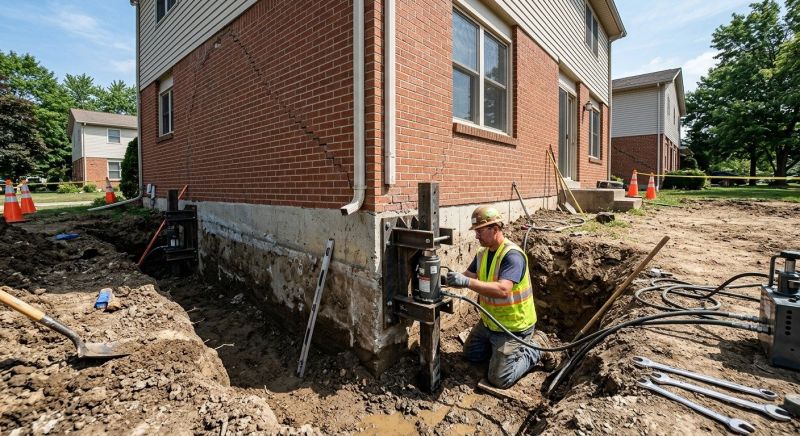 Sinking Foundation Repair in Stafford Springs, CT